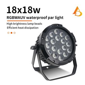 18 projecteurs LED RGBWA 5-en-1, 18x15W, projecteur PAR plat coloré RGBWA, 18 pouces, éclairage de scène LED - Product Image 2