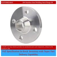 Bride à souder RF usinée CNC en acier inoxydable 304 ASME B16.5 Classe 150 DN125-DN600 Marque YOUJIA