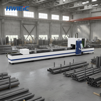 Machine de découpe au laser à fibre CNC 3000W, fonctionnement flexible pour tubes carrés et ronds