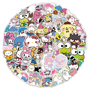 ZY3823H DIY impermeable PVC pegatinas decorativas 50 Uds dibujos animados <span class=keywords><strong>Sanr</strong></span> Graffiti para taza guitarra portátil equipaje decoración del hogar - Product Image 3