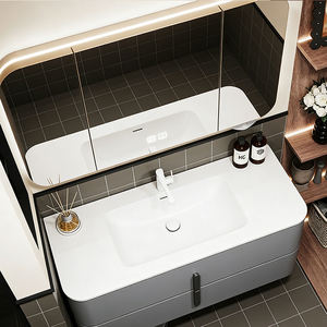 Armoire <span class=keywords><strong>de</strong></span> <span class=keywords><strong>salle</strong></span> <span class=keywords><strong>de</strong></span> <span class=keywords><strong>bain</strong></span> <span class=keywords><strong>de</strong></span> haute qualité en PVC <span class=keywords><strong>de</strong></span> 80 cm avec <span class=keywords><strong>miroir</strong></span> LED et fonction anti-buée, vente en gros et très demandée - Product Image 6