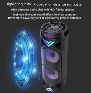 Araoke-ortable de 25W. 6,5 pe. NCH. ubwoofer. Quare. ance. utdoor. oundbox con micrófono. - Product Image 3