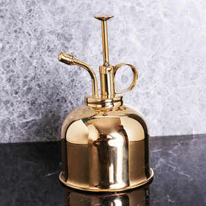 <strong>Vintage</strong> Brass <strong>Watering</strong> Can Stainless Steel Water Bottle True Flower Succulent Plants Bonsai Spray Sprinkling Can Garden Tool