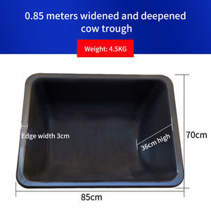 Mangeoire pour chèvres en plastique, réservoir d'alimentation et d'abreuvement pour moutons, chèvres, chevaux, plateau d'alimentation pour ferme avec pieds - Product Image 5