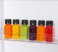 2oz Contenants de presse-agrumes carrés vides en plastique PET transparent sans Bpa jetables Bouteille de boisson pour jus de thé