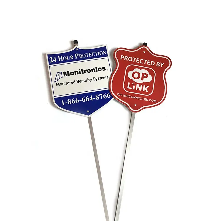 Directe de l'usine en plastique ou en aluminium extérieur personnalisé Yard Signs American Reflective Home Adt Sign Alarm Security Sign