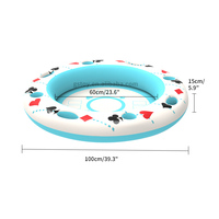 Table de jeu gonflable ronde et grande pour sports nautiques, table de poker flottante pour piscine, porte-boissons, plateau à glace gonflable, bar buffet
