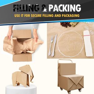 Cuộn giấy kraft có đường xé, gấp chữ Z và gấp xếp kiểu quạt, có thể tùy chỉnh, dùng làm vật liệu đóng gói bảo vệ và đệm - Product Image 3