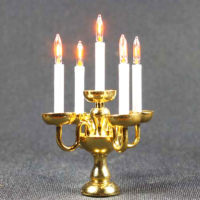Lampe de maison de poupée à l'échelle 1:12 lampes miniatures 12V LED QW21041 accessoires Lampes de table Bougie pour poupées