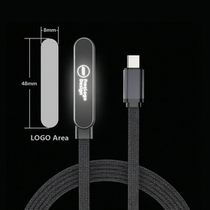 สาย USB C ไนลอนพรีเมียมเรืองแสง 240W ความยาวตามสั่ง ทนทาน ตัวสายถัก ใช้กับเครื่องสแกนบาร์โค้ดได้ เหมาะสำหรับเป็นของขวัญทางเทคโนโลยี - Product Image 1