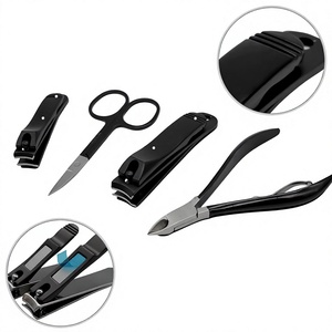 Professional Luxurious Stainless Steel <b>Manicure</b> <b>Kit</b> 7 in 1 Nail Clippers Scissors Travel Case Portable Adult Use Grooming Set - Product Image 6