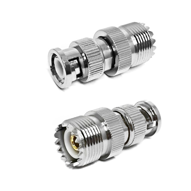BNC SO239 Adapter, BNC Male to UHF Female RF Coaxial Coax Adapter Connector Kit Walkie Talkie Radio CB Antenna Adapter