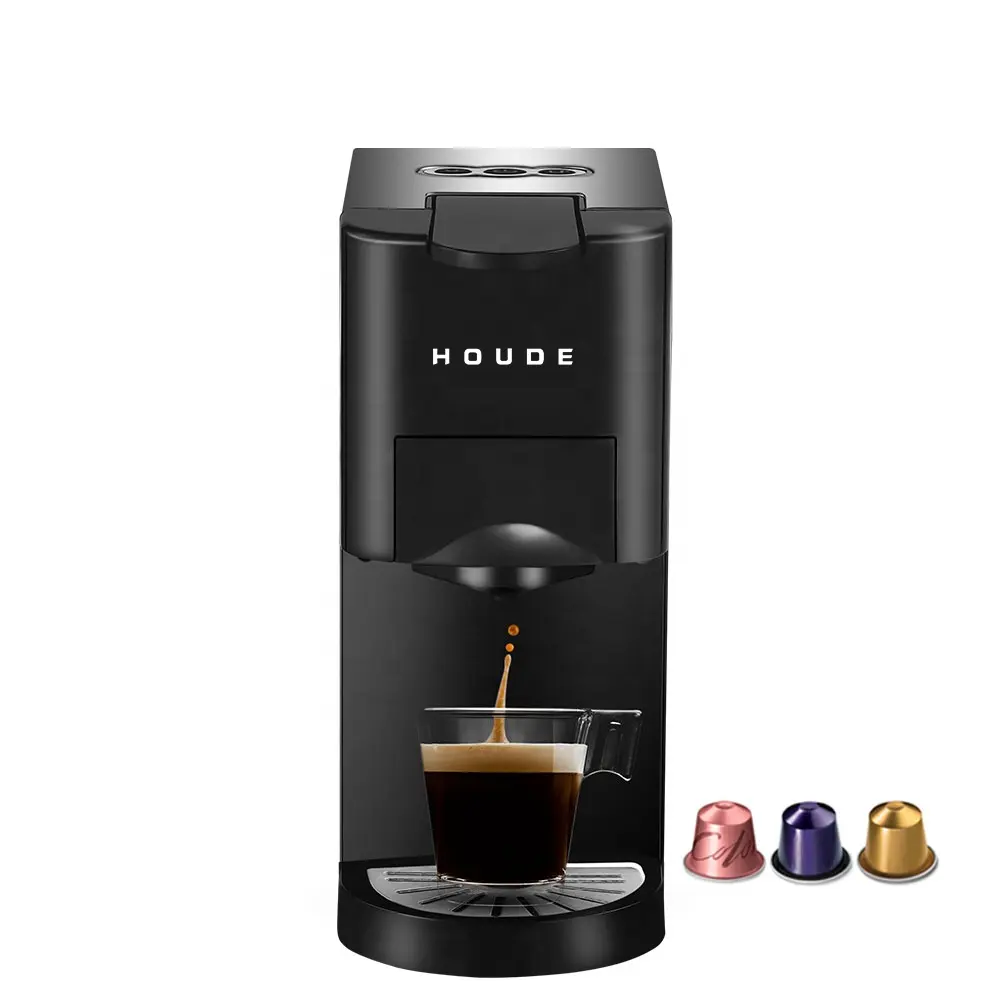 3 en 1 máquina de café Espresso 19Bar 1450W múltiples cápsula café ajuste Nespresso... Dolce Gusto y café en polvo