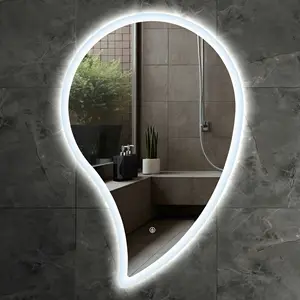 Espelho inteligente certificado raindrop ip44, sensor de toque, led, para banheiros 72x110cm