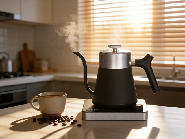 Electric Stainless Steel Coffee Kettle 1L Heating Element OEM Brand for Household & Commercial Use