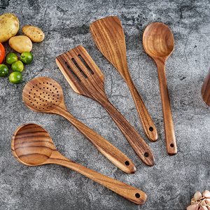 Juego de utensilios de <span class=keywords><strong>cocina</strong></span> de madera de acacia personalizados, utensilios de <span class=keywords><strong>cocina</strong></span> de madera de teca que incluyen cuchara y espátula, utensilios para su <span class=keywords><strong>cocina</strong></span> - Product Image 4