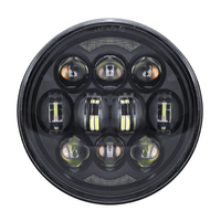 Auto part 80w white color 6000LM motorcycle accessories for Harley 5.75 inch led headlight round