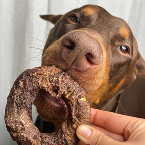 Vente en gros de collations pour animaux de compagnie Séchage des collations et des aliments pour chiens Canard séché <span class=keywords><strong>Anneau</strong></span> de meulage Meulage des dents dressage chien chiot Friandises oem - Product Image 3