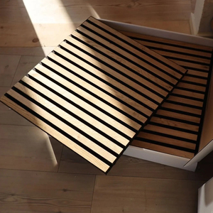 Best Price Modern Design Wall Soundproofing Slat Wooden Fiber Waterproof Absorbing Acoustic Panels For Hotel Indoor Decoration - Product Image 3