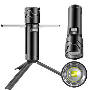 Linterna plegable de doble cara COB Camping luz amarilla cálida trípode telescópico blanco 30W LED 5500mAh batería 65H tiempo de ejecución antorcha - Product Image 1