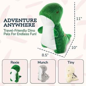 Peluches personnalisées de dinosaures <span class=keywords><strong>T</strong></span>-<span class=keywords><strong>Rex</strong></span> maman et 3 bébés, peluches de dinosaures câlines, jouets en peluche de dinosaures personnalisés pour jeux imaginatifs - Product Image 3