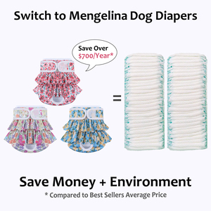 3 पैक कुत्ते डायपर महिला कुत्तों के लिए अत्यधिक अवशोषित पिल्ला कुत्ते के डायपर के लिए गर्मी में - Product Image 3