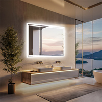 28x36 "SAA certifié illuminer LED rétroéclairé salle de bain miroir Rectangle gradation débuée éclairé mural miroir de courtoisie