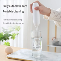 Accessoires pour expresso, mélangeur électrique, mousseur à lait en acier inoxydable, bâtonnet d'agitation, mini mousseur à lait portable, mousseur à lait manuel pour latte art