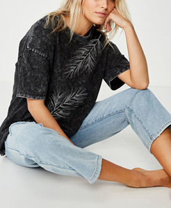 Maglietta da uomo con stampa <span class=keywords><strong>nera</strong></span> di nuova moda e Vintage con scollo a girocollo acido - Product Image 3