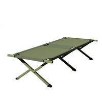 Lit de camp pliable à cadre métallique, lit d'urgence portable pour une personne en tissu Oxford, lit de secours éphémère