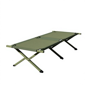 Lit de camp pliable à cadre métallique, lit d'urgence portable pour une <span class=keywords><strong>personne</strong></span> en tissu Oxford, lit de secours éphémère - Product Image 1