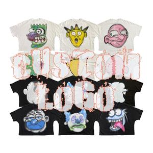 Streetwear Thick Soft Boxy Fit 100% Cotton Heavyweight Custom Graphic Dtg Screen Printed Luxury Oversized Cropped <b>Tshirt</b> for Men - Product Image 4