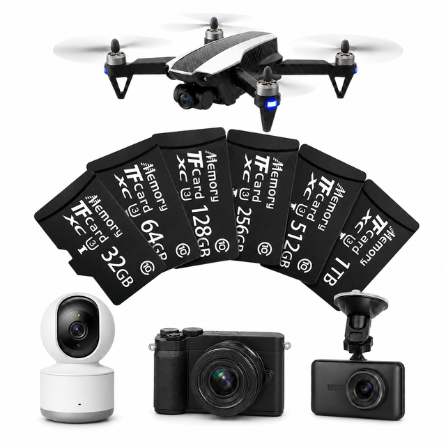 High Endurance TF Memory Card for 24/7 Continuous Recording Dash Cam Security Camera Stable Loop Video Data Storage