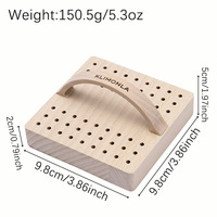 Support professionnel pour 54 embouts de perceuse à ongles, en bois, avec poignée portable, boîte de rangement et présentoir pour embouts de perceuse à ongles