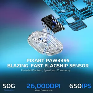 Tấn Công cá mập X3 chuột chơi game không dây nhẹ, chế độ 49g, cảm biến paw3395 26k dpi, thời lượng pin 200h, 5 nút lập trình - Product Image 4