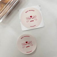 Autocollant personnalisé sur mesure, papier vinyle rond, étiquette adhésive imperméable, impression de logo