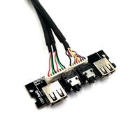Connecteur USB Audio 9 broches pour panneau avant de boîtier PC, câble de bureau 3,5 mm pour écouteurs et microphone, tressé, charge rapide 3A