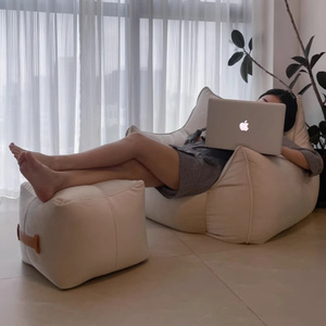 โซฟาผ้าคลุมเก้าอี้ถุงถั่ว - โซฟาขนาดใหญ่เตียงกระสอบเก้าอี้ถุงถั่ว - Product Image 6