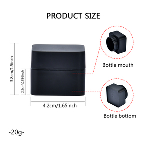 20g màu hồng màu xanh đen trắng vuông đôi tường <span class=keywords><strong>PP</strong></span> nhựa mỹ phẩm <span class=keywords><strong>container</strong></span> Mặt Kem Nail Gel UV Gel đánh bóng Jar - Product Image 6