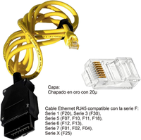Câble d'interface OBD Ethernet ENET RJ45 12V compatible RUISHENG J1962M pour outils de diagnostic automobile, surveillance en temps réel, 16 broches