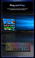 Teclado Mecánico Ajazz NK61 60% Intercambiable en Caliente, Iluminación RGB Programable, Teclado para Juegos con Cable Personalizado con Correa Decorativa