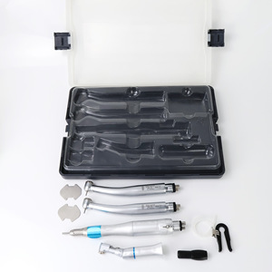 Dental Handpiece <b>Set</b> High Speed Low Speed Air Turbine With Water <b>Spray</b> For Dental Use Silver Color CE Certified - Product Image 4