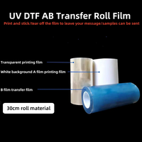 Film de transfert UV DTF industriel AB à longue durée de vie pour la production en masse d'étiquettes UV cristallines