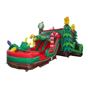 Árbol de Navidad Inflable y Castillo de Ensueño, con Tobogán y Castillo Inflable para Entretenimiento y Actividades Festivas. - Product Image 1