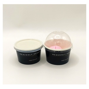 Vente en gros de gobelets en papier personnalisés écologiques de 3 oz (145 ml) pour desserts glacés, yaourts glacés, crèmes glacées à emporter avec couvercles - Product Image 4