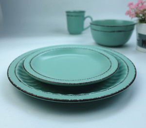 Service de <span class=keywords><strong>vaisselle</strong></span> de luxe en céramique, ensemble de 16 pièces de couleur <span class=keywords><strong>ancienne</strong></span> mode avec gaufrage - Product Image 6