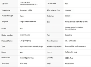 Candela Laser IRIDIUM all'ingrosso ILTR5A-13G-3811 ad alte prestazioni per motori a benzina - Product Image 2