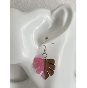Artistic Resin And Wooden Earrings Handcrafted Lightweight Jewelry Boho Style Perfect <b>Gift</b> For Everyday Wear Special Occasions - Product Image 1