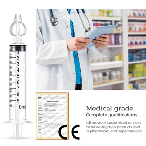 Dispositif d'irrigation nasale pour bébé, type <span class=keywords><strong>seringue</strong></span> de sécurité en PVC, approuvé CE ISO, 10 ml, 4 pièces, pour <span class=keywords><strong>lavage</strong></span> nasal et rhinite - Product Image 5