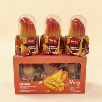 Hicey Groothandel Driepack IJsroom Melkchocolade IJsroom Perzik Smaak Virale Mango Vormige IJsroom